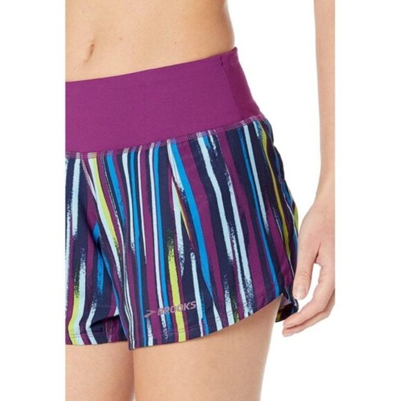 Brooks Chaser 3" Shorts in Navy Lightray/Violet - Picture 4 of 4